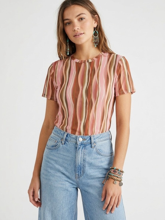 Johnny Was Tops - Johnny Was Jade $98 P2P 19-20” 2023 Eleanor Sheer Mesh Top Saturn’s Rings L